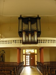 Vue de l'orgue C. Guerrier (1983) depuis la nef. Cliché personnel